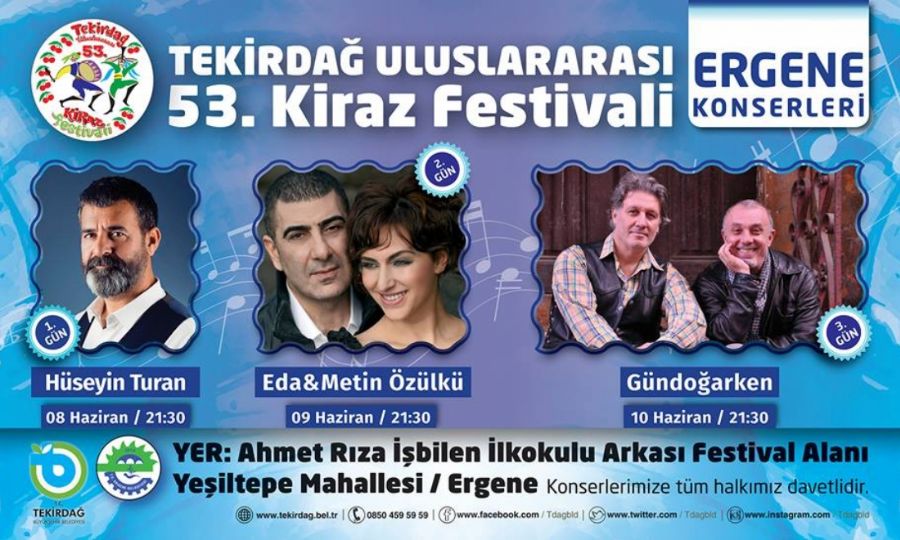 Tekirda Uluslararas 53. Kiraz Festivali - Ergene Konserleri