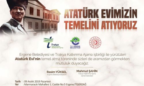 Atatürk Evi Temel Atma Töreni
