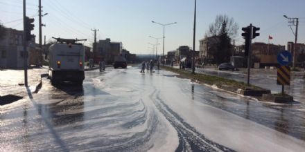 Ergenede Edirne Caddesi Deterjanl Suyla Ykand