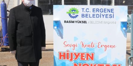 Ergene Belediyesi El Dezenfekten nitelerini Hizmete Sunuyor