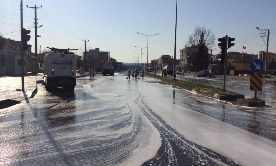 Ergenede Edirne Caddesi Deterjanl Suyla Ykand